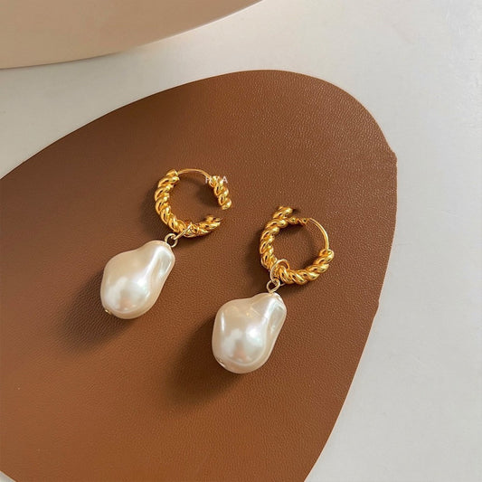 Irregular Pearl Earrings for Girls