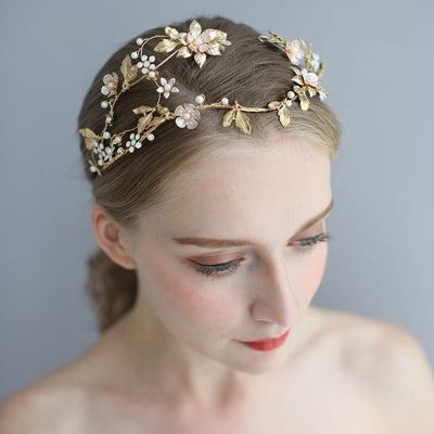 Asymmetric Handmade Bridal Head Jewelry