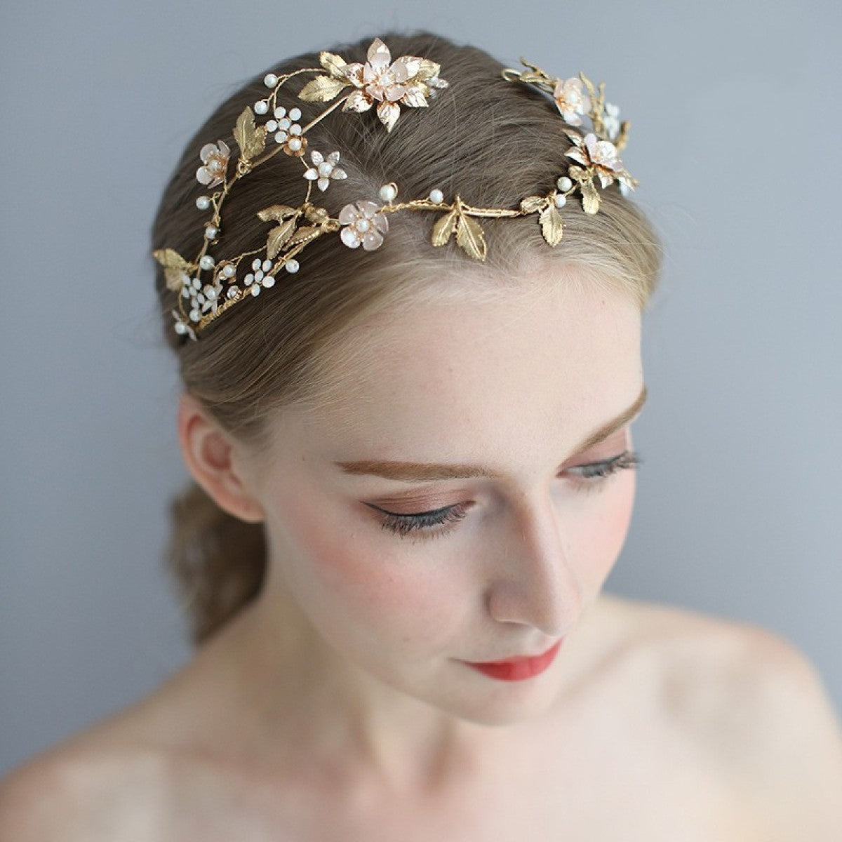 Asymmetric Handmade Bridal Head Jewelry