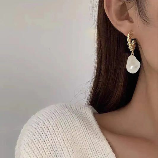 Irregular Pearl Earrings for Girls